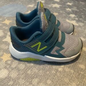 New Balance Kids' Blue and Gray Sneakers